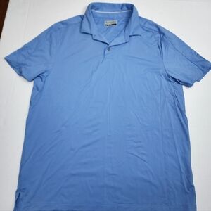 PGA Tour Blue Golf Polo Shirt Mens XL Blue Lightweight Polyester Quick Dry Sport